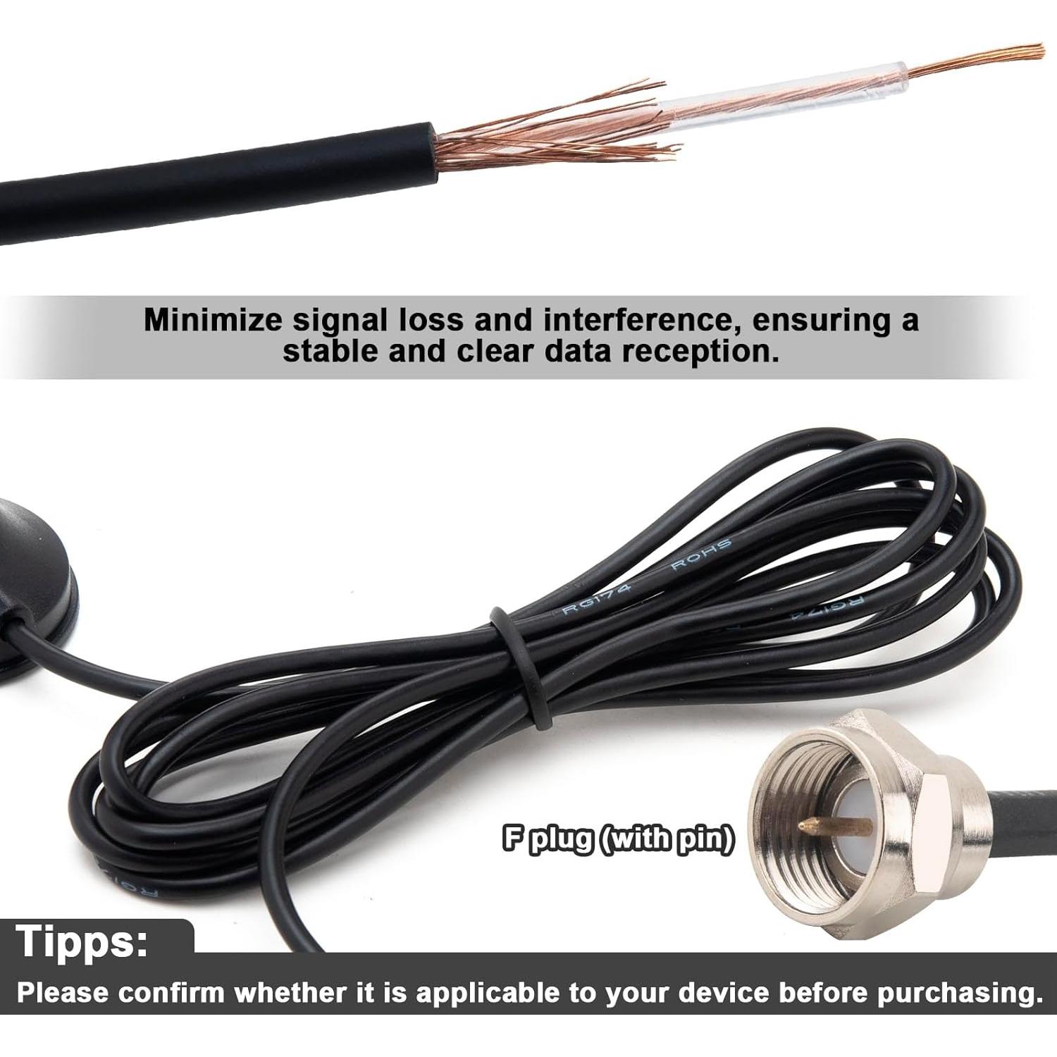 Base Magnética Antena FM X~wind con Adaptadores y Cable 3m