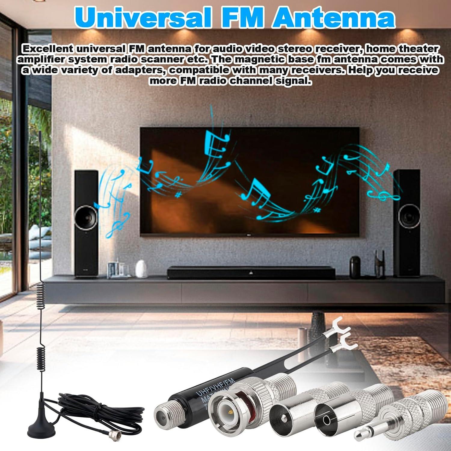 Base Magnética Antena FM X~wind con Adaptadores y Cable 3m