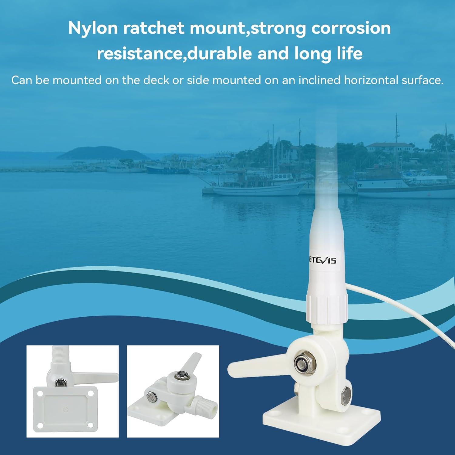 Antena Marina VHF Retevis MA06 3.5dBi 1.1m con Cable 7m