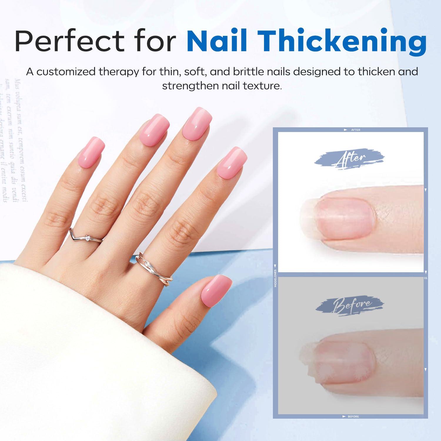 modelones Rubber Builder Gel Base Coat for Nails, Clear Rubber Base Gel Nail Polish for Strengthen/Apex Building/Enhance/Reinforced Long Lasting Fiber Protect Soak Off U V LED Gift for Thin Weak Nails