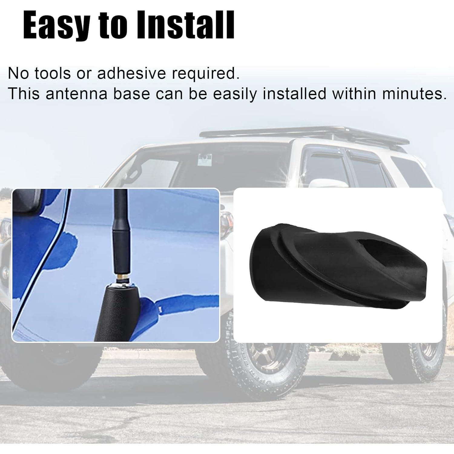 Antenna Ornament Rubber Adapter Base Compatible with Toyota Tundra 2014-2020 Replace 86392-0C030 Manual Radio Antenna Mounted Base Bezel