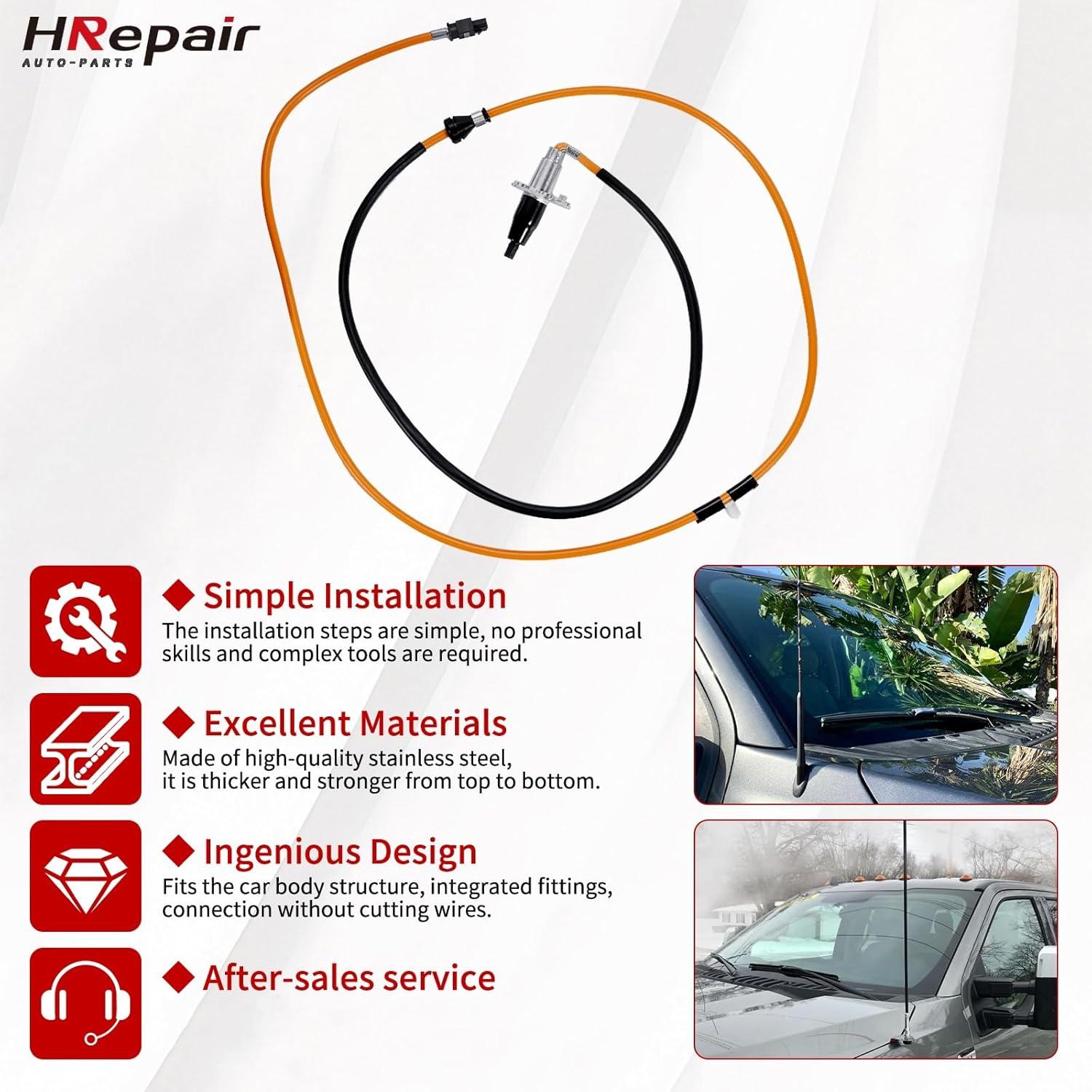 Soporte de Base de Antena de Radio HRepair para Ford F250/F350 2017-2024