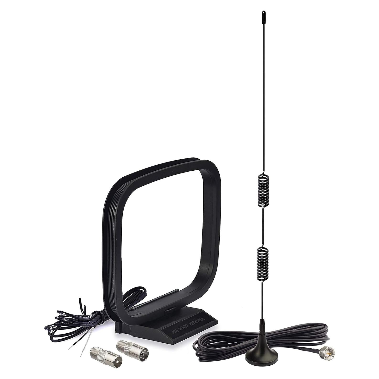 Antena FM con Base Magnética Bingfu y Bucle AM para Receptores