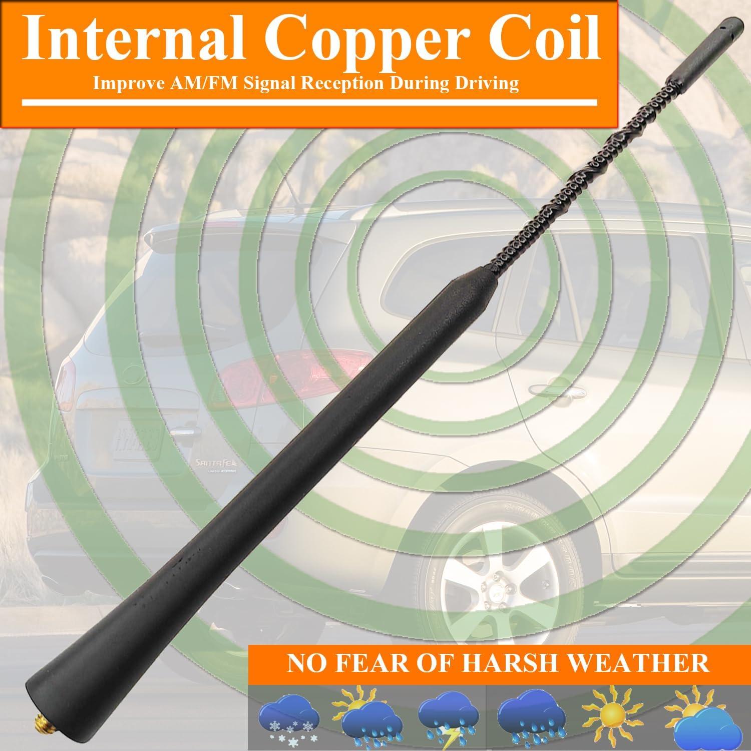 Antena de Reemplazo para Hyundai Santa Fe 2006-2013 Negra