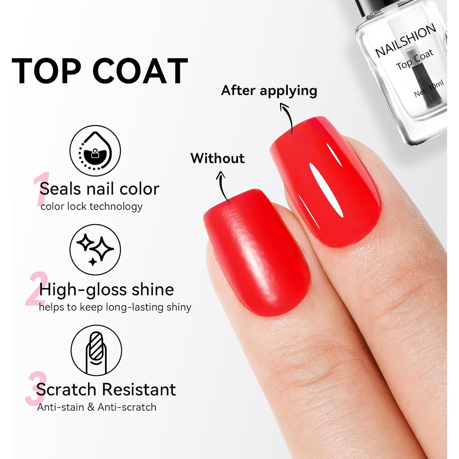 Set de Esmalte de Uñas Nailshion - Capa Base y Superior Vegano