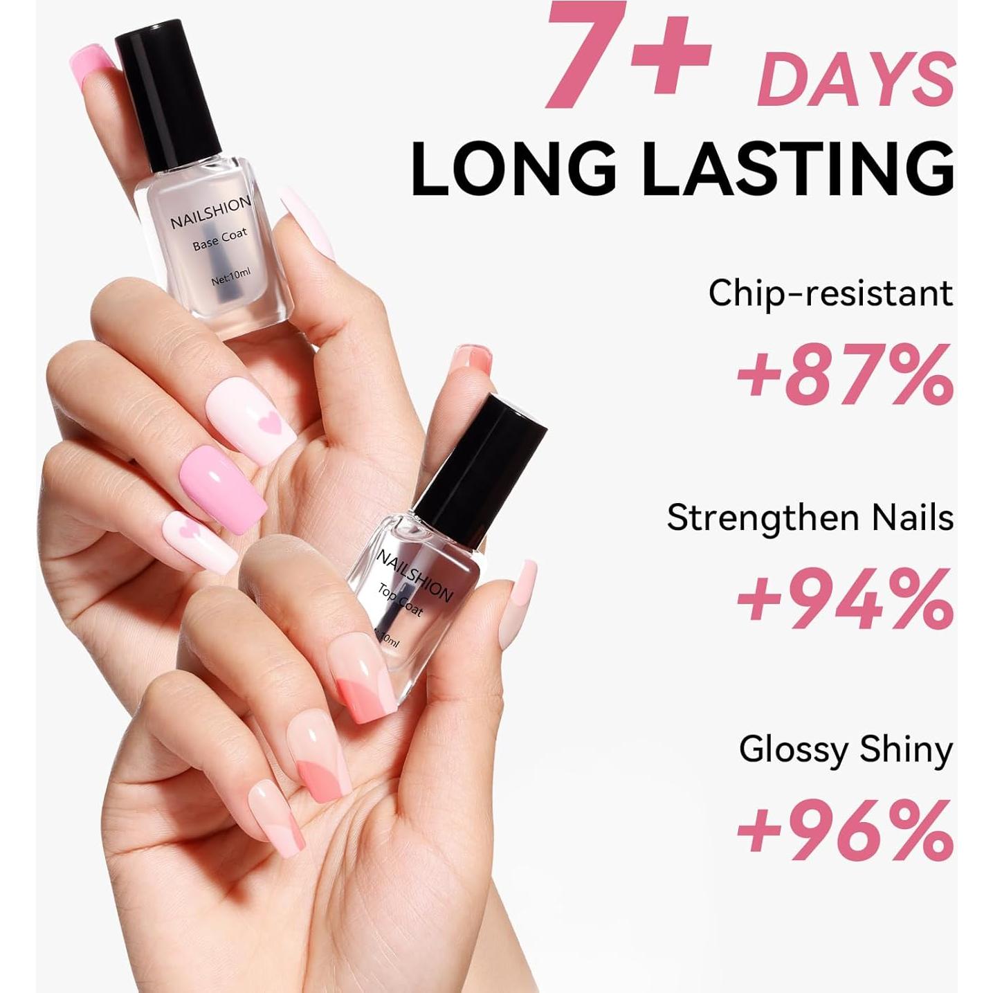 Set de Esmalte de Uñas Nailshion - Capa Base y Superior Vegano