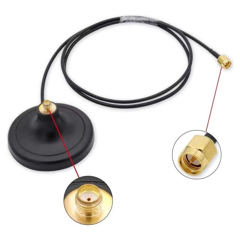 Base Magnética CORONIR para Antena GSM 3G 4G 5G con Cable 3m