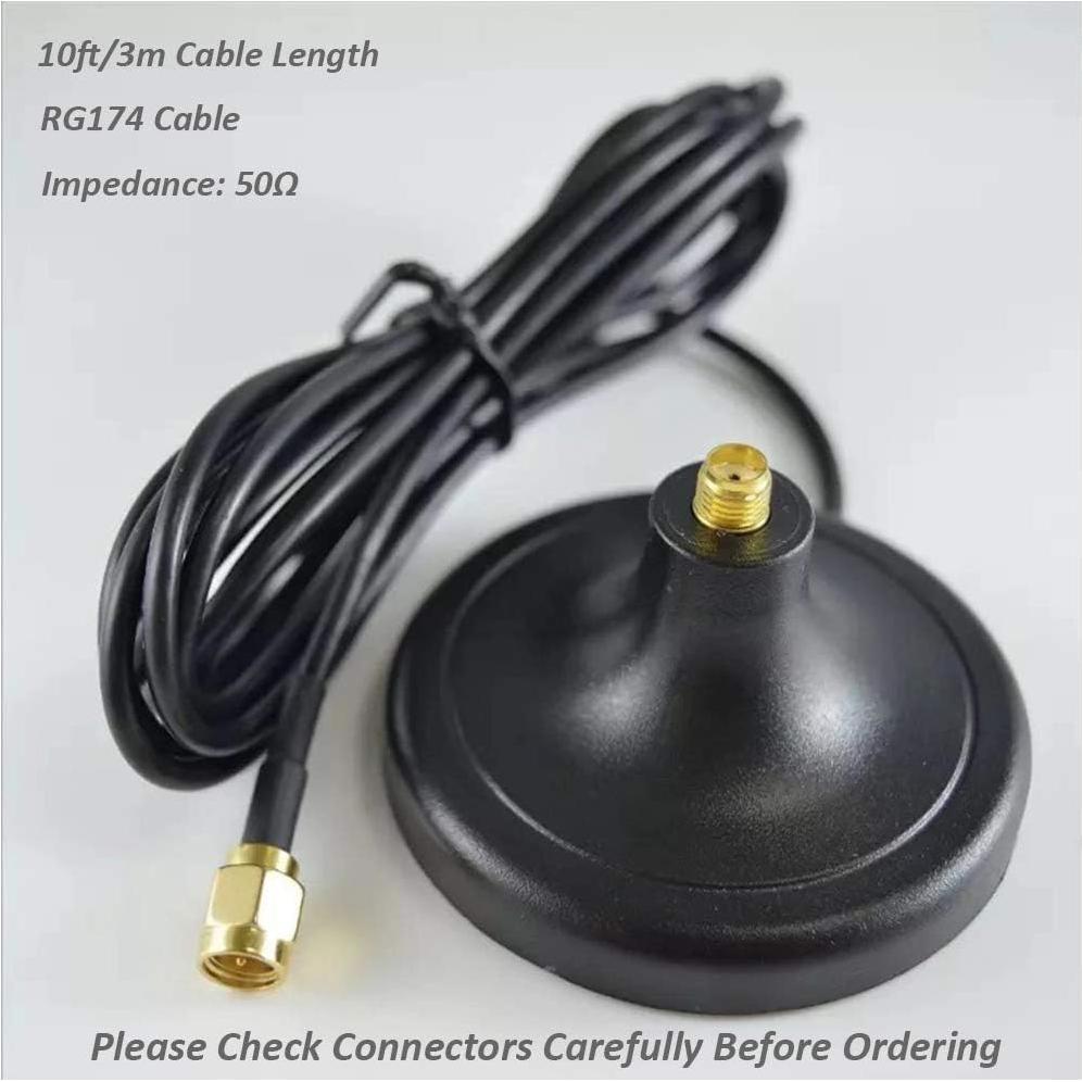 Base Magnética CORONIR para Antena GSM 3G 4G 5G con Cable 3m
