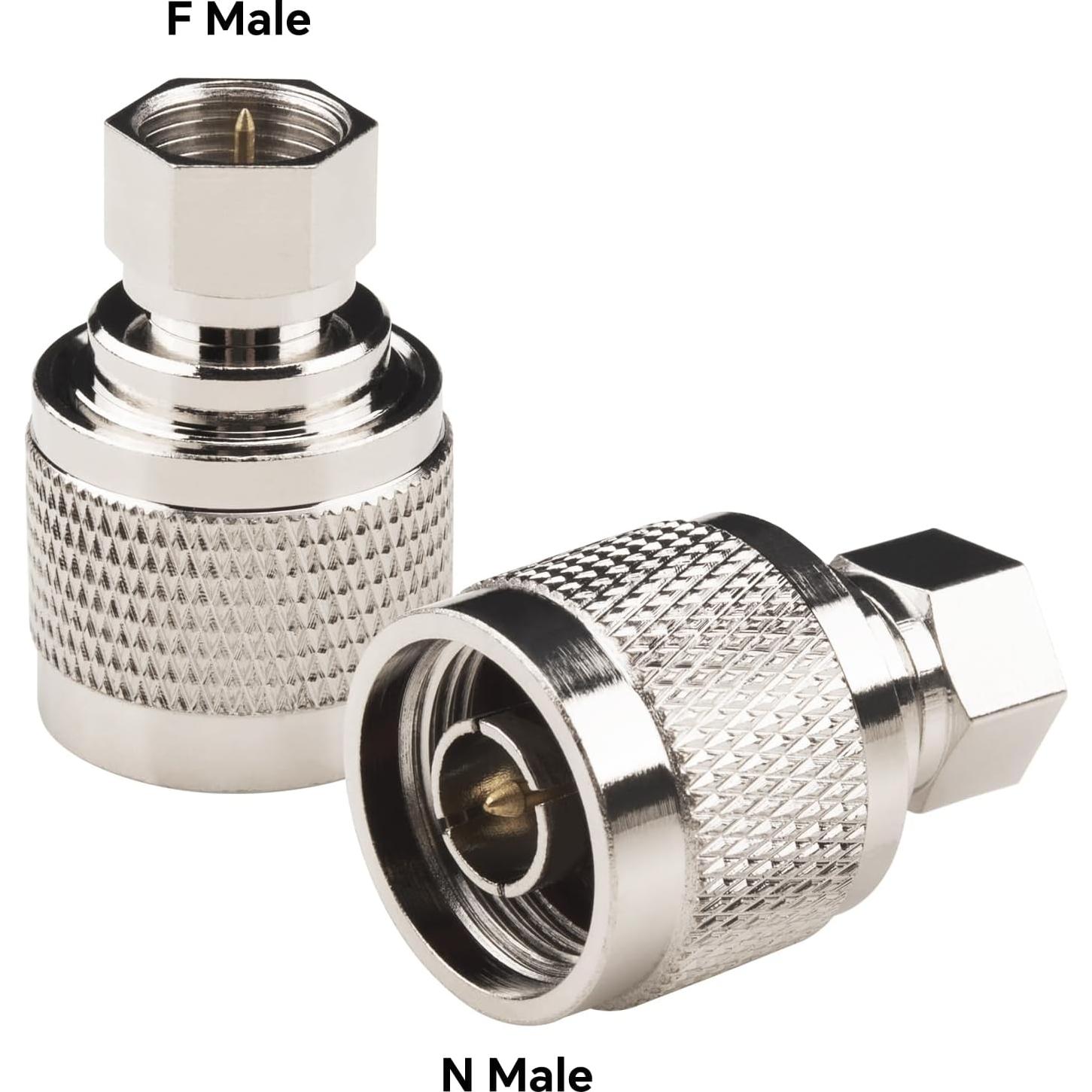 Adaptador Coaxial N Macho a F Macho 2-Pack BOOBRIE