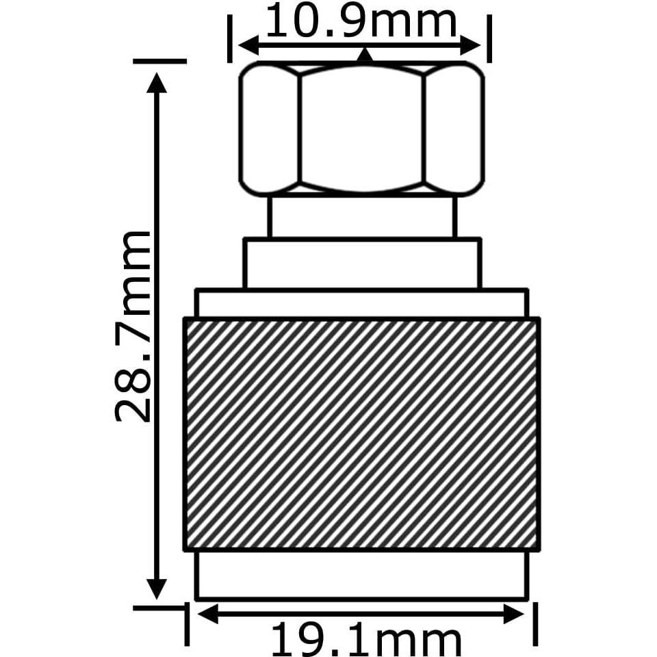Adaptador Coaxial N Macho a F Macho 2-Pack BOOBRIE
