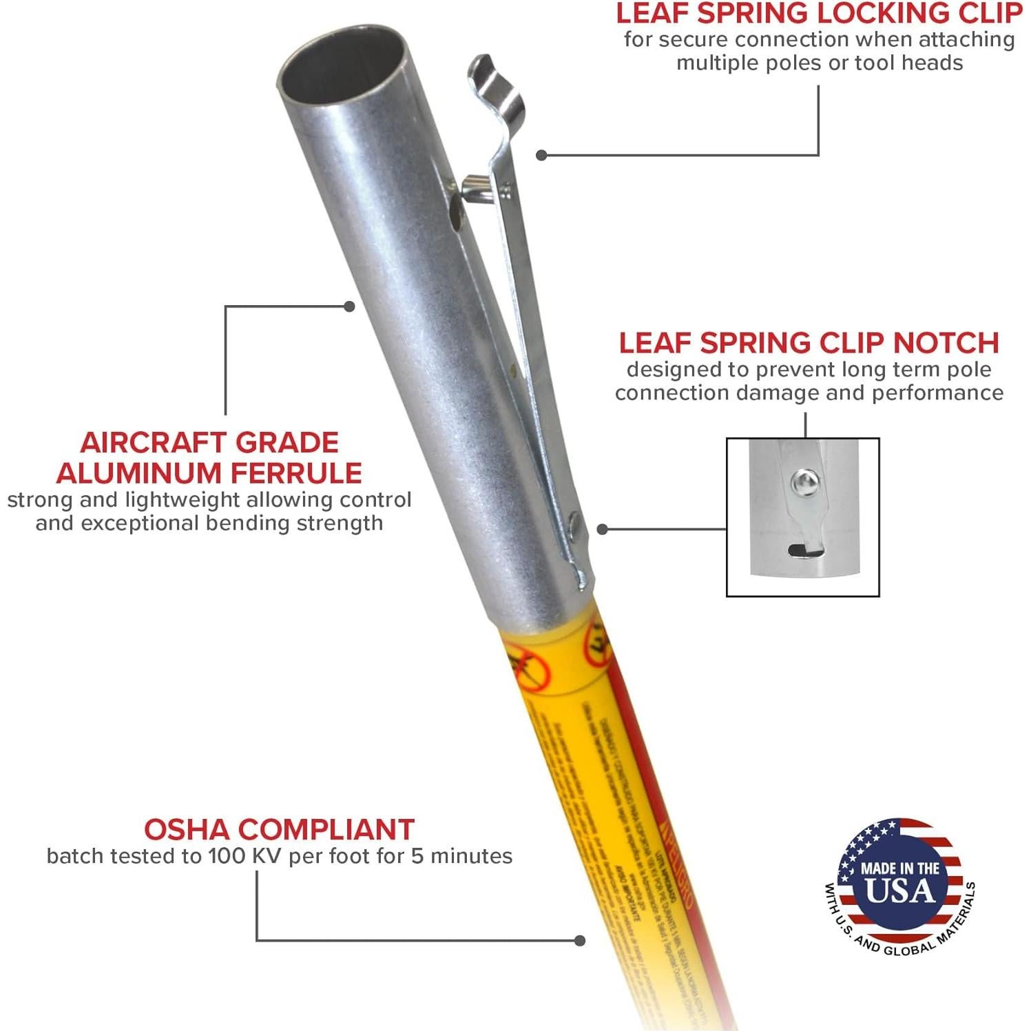 Conjunto de Poste de Fibra de Vidrio Jameson FG-6/3F 1.83m