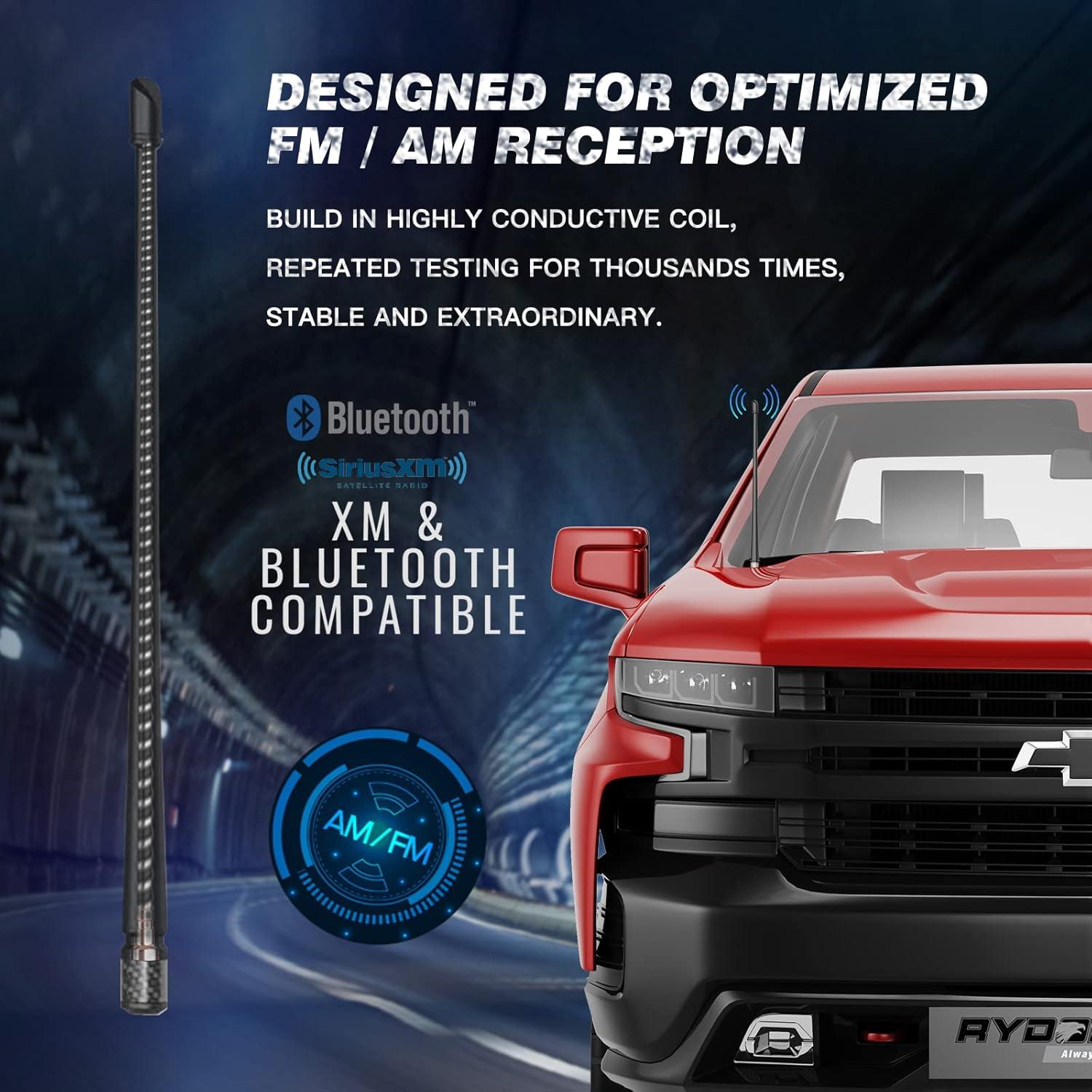 Antena corta Rydonair 33cm para Chevy Silverado y GMC Sierra