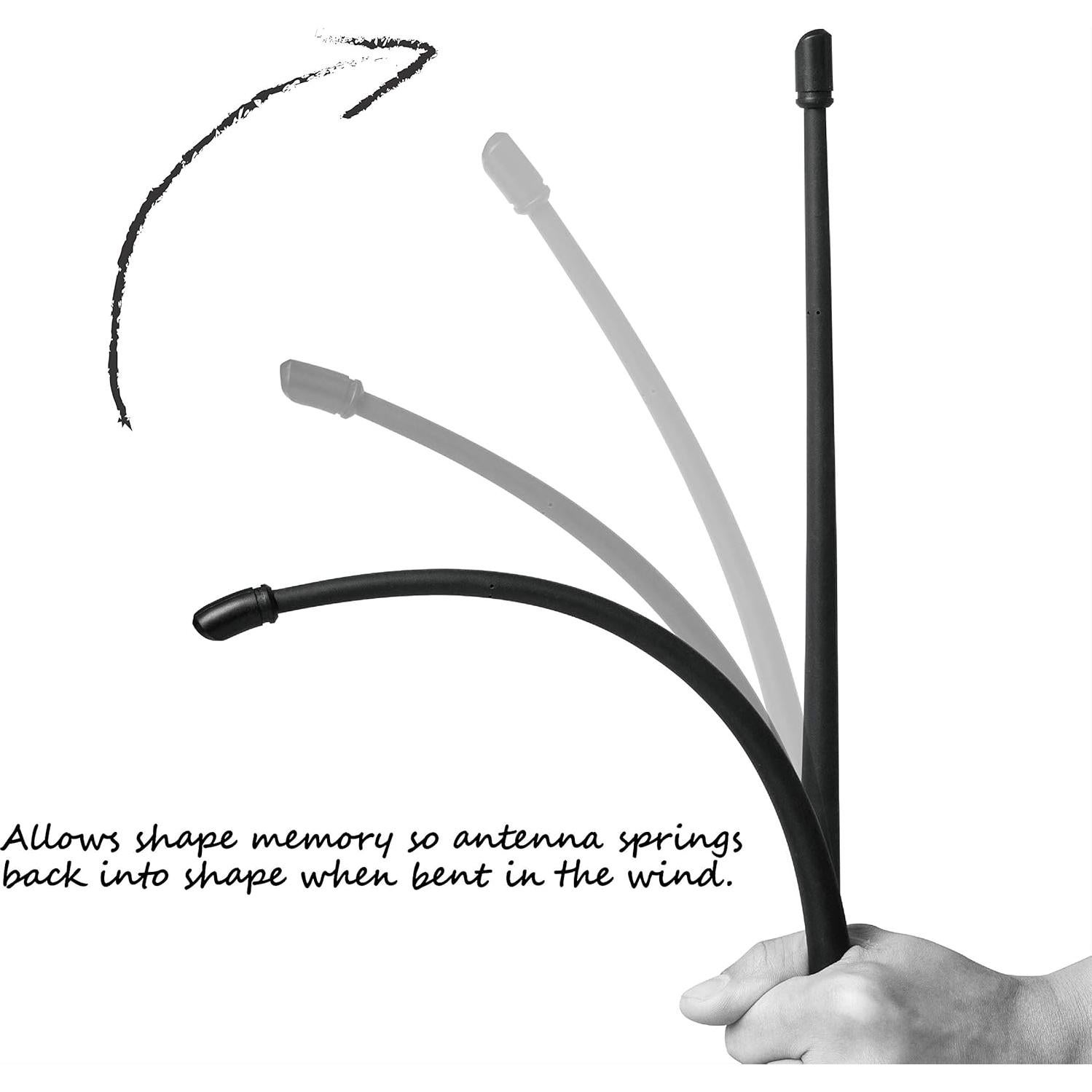 Antena corta Rydonair 33cm para Chevy Silverado y GMC Sierra