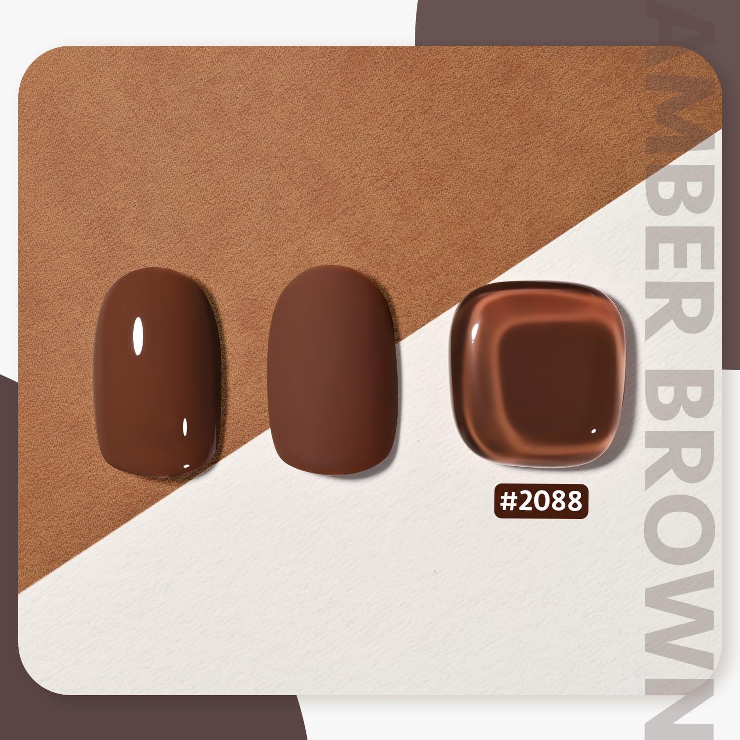 Esmalte de Uñas en Gel GAOY 16ml Marrón Ámbar Curado UV