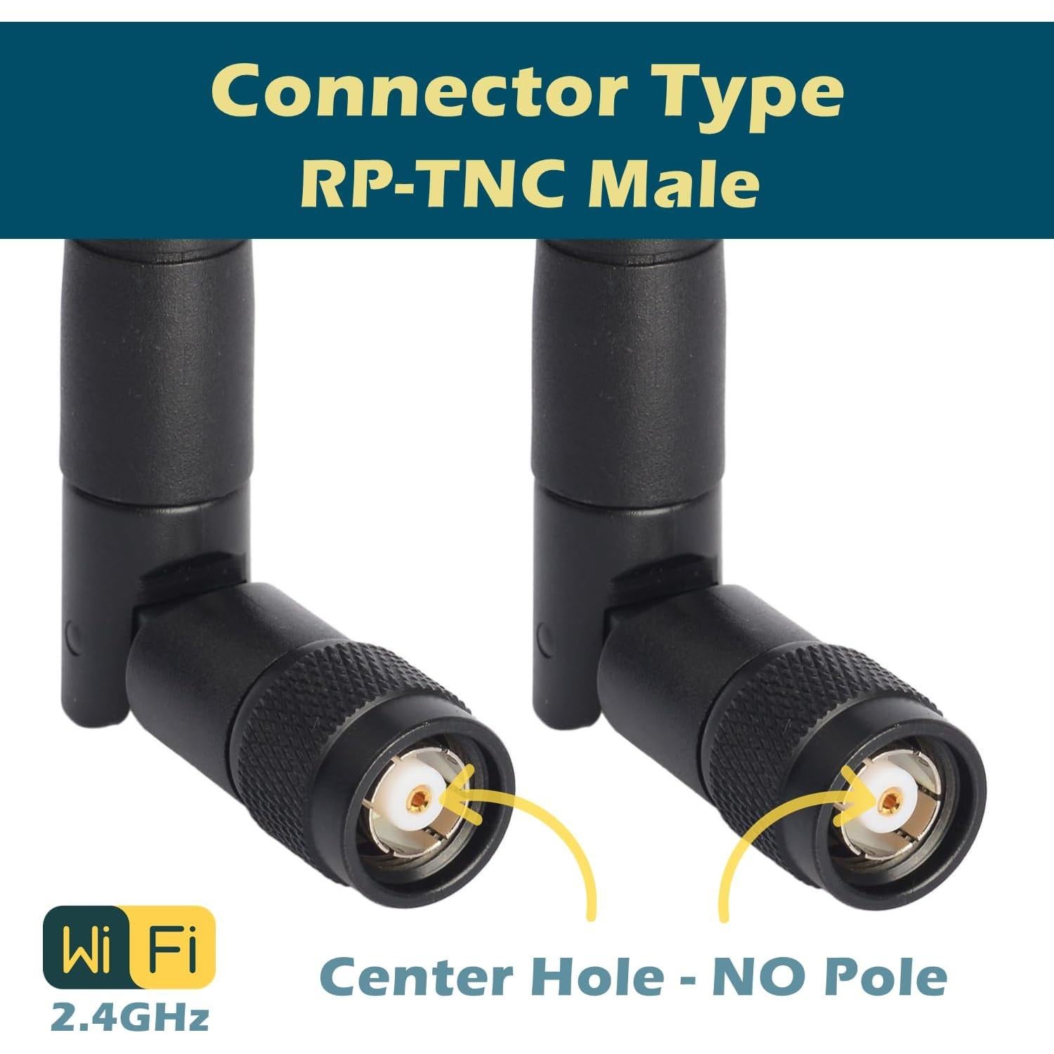 Antena WiFi RP-TNC 6dBi 2.4GHz TECHTOO para Router y Estaciones