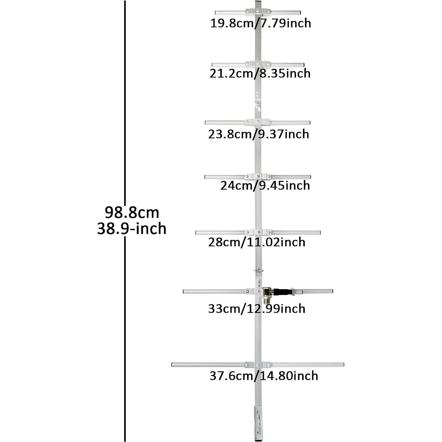 Antena Yagi UHF HYS 100W 7 Elementos 430MHz Exterior