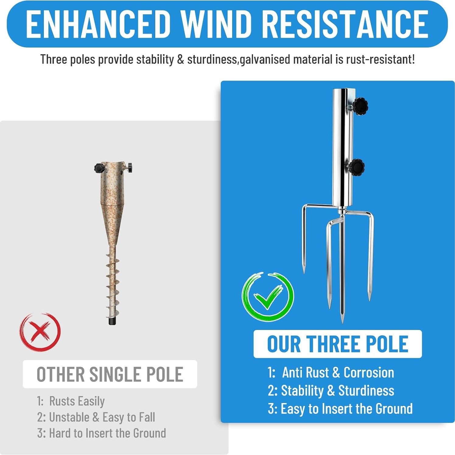 Kit de Montaje en Poste Starlink Gen 3 - Acero Inoxidable 3.05m