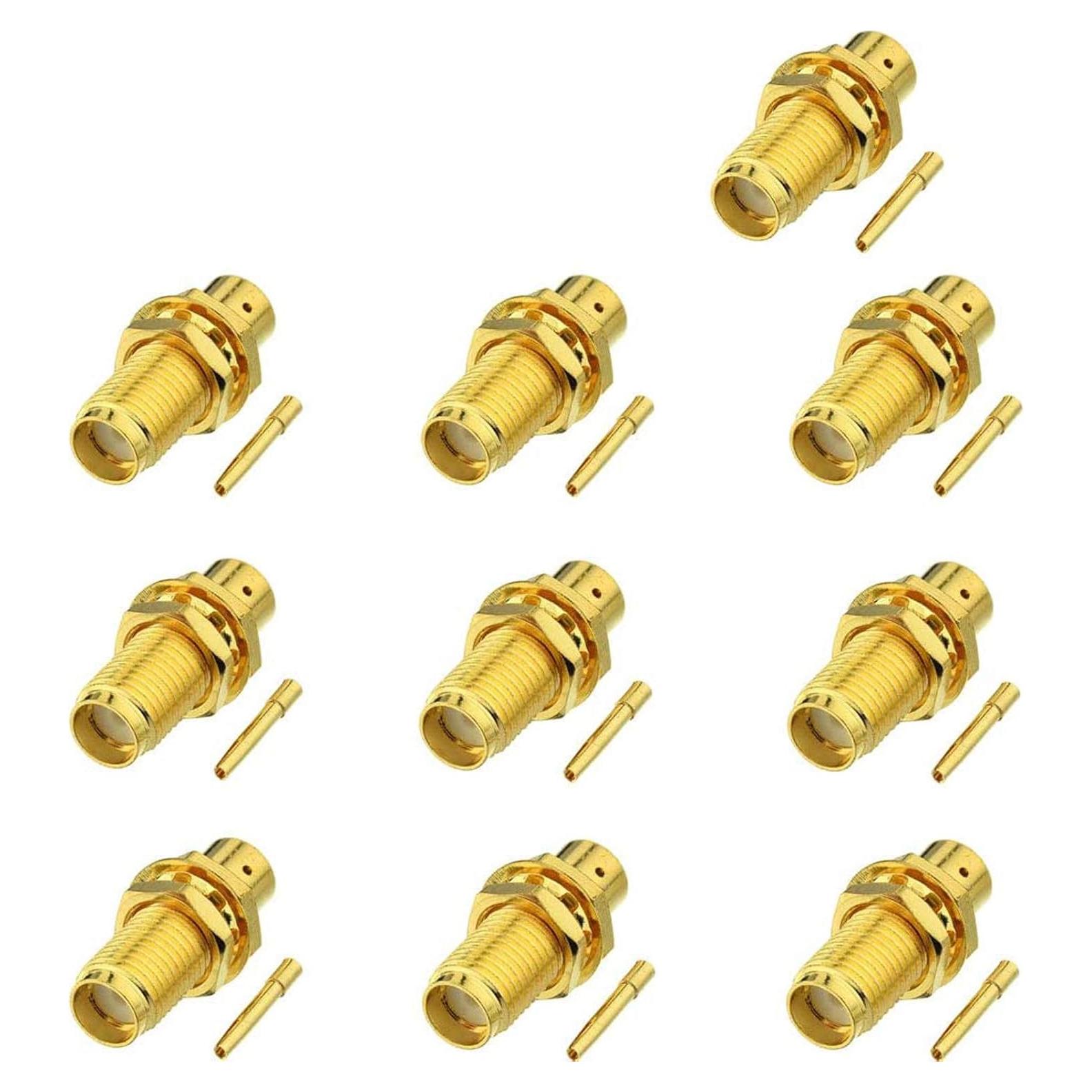 Conectores SMA Hembrados Eightwood 10pcs para RG402 50 Ohm