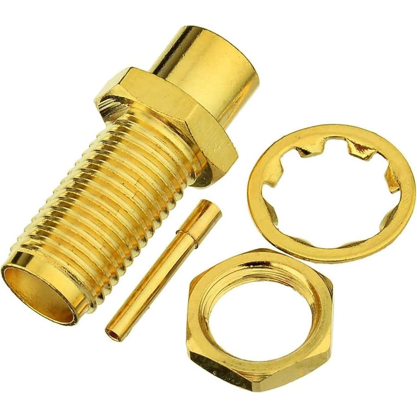 Conectores SMA Hembrados Eightwood 10pcs para RG402 50 Ohm