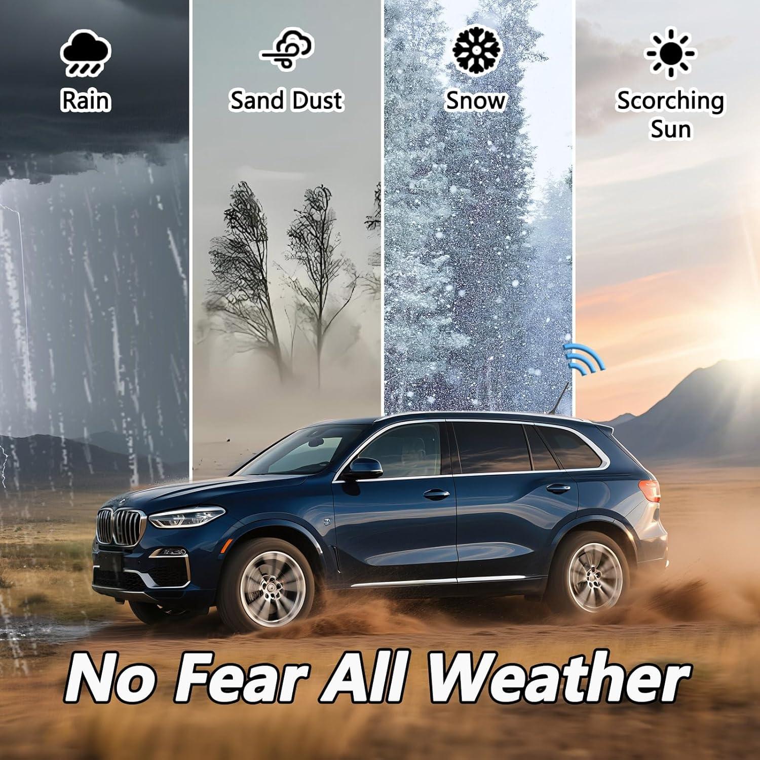 Antena de Techo Amplificada FM AM SZSAUTO 12V para Vehículos