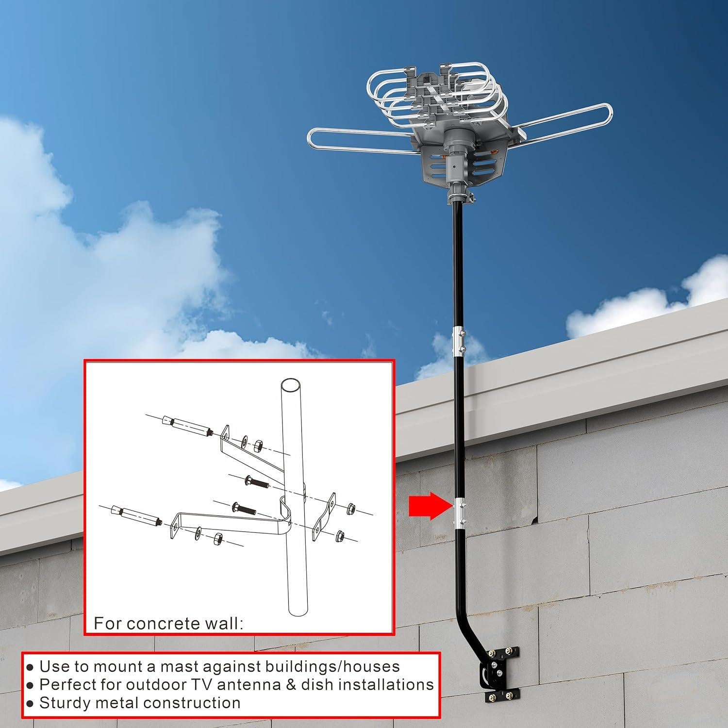 Soporte Ajustable PIBIDI para Antena Exterior 1.68m