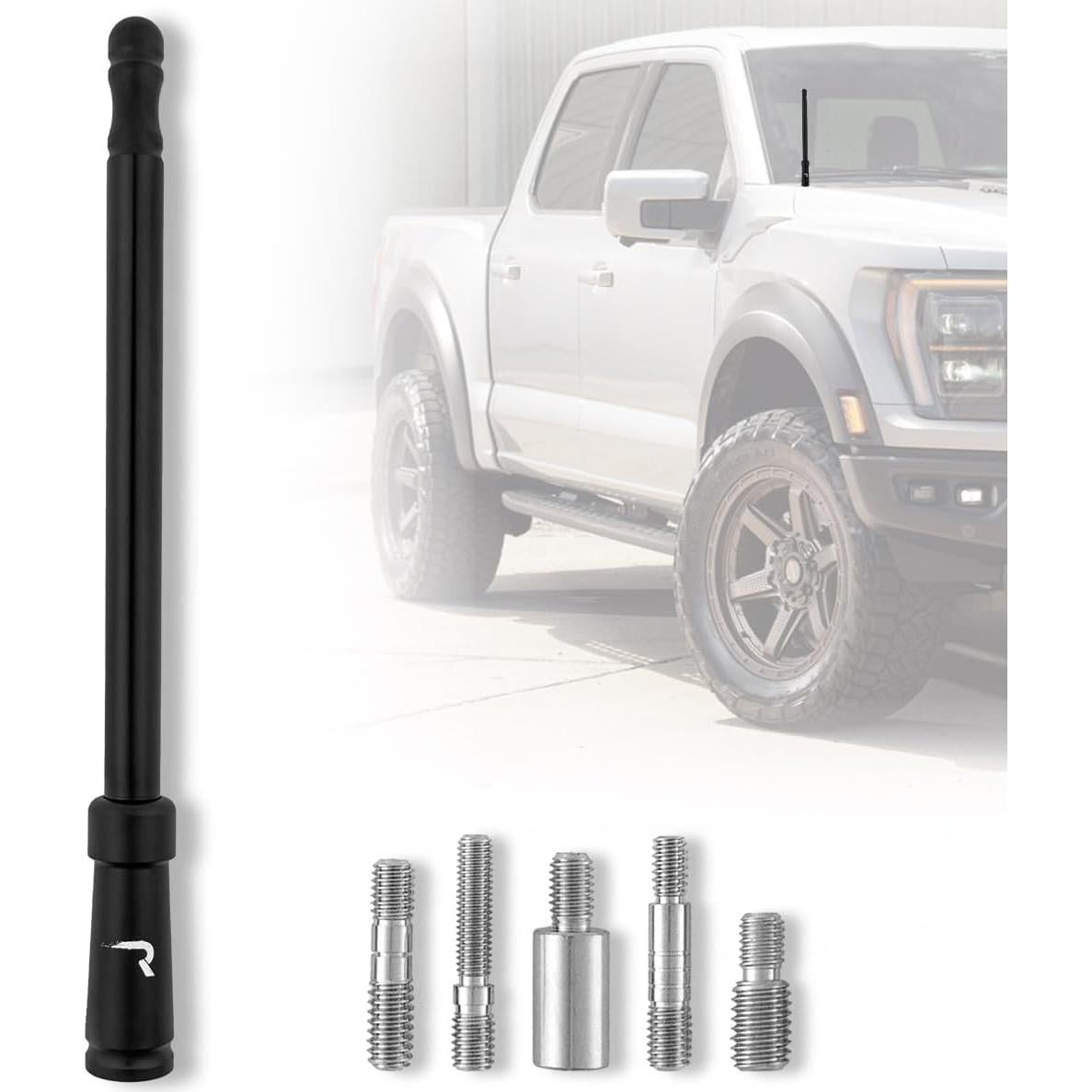 Antena para Camiones RECON 20.32 cm Aluminio Anodizado Negro