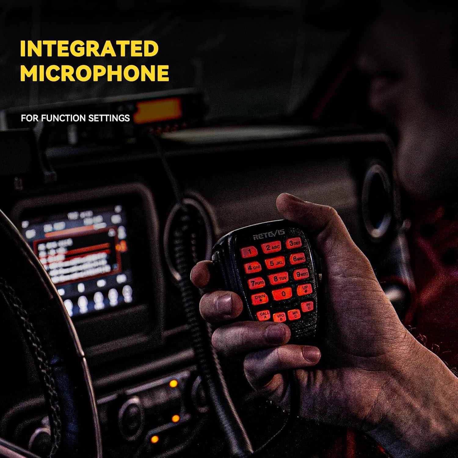 Radio Móvil Retevis RA87 GMRS con Antena MR300 - Largo Alcance