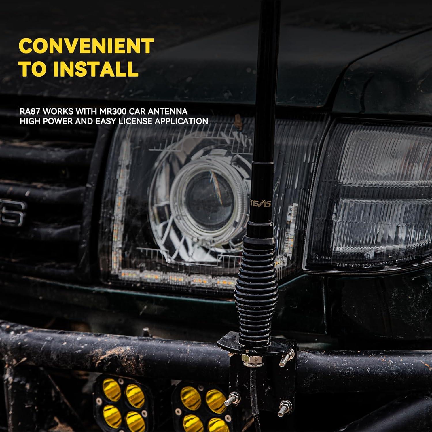 Radio Móvil Retevis RA87 GMRS con Antena MR300 - Largo Alcance