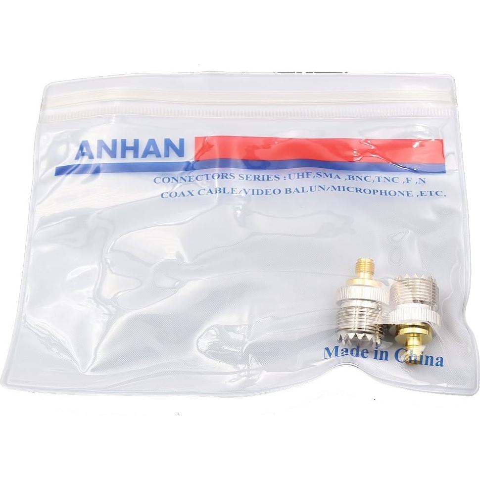 Conector Coaxial Hembra SMA a UHF PL259 ANHAN 2 Paquetes