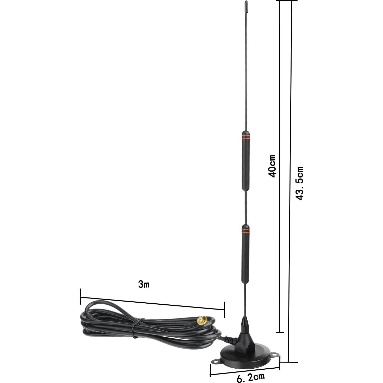 Antena Magnética MIMO 10dBi Bingfu SMA Macho 3m 4G LTE