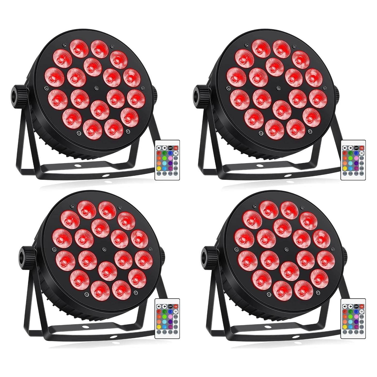 Luces Par LED 90W RGBW 4 en 1 - Paquete de 4