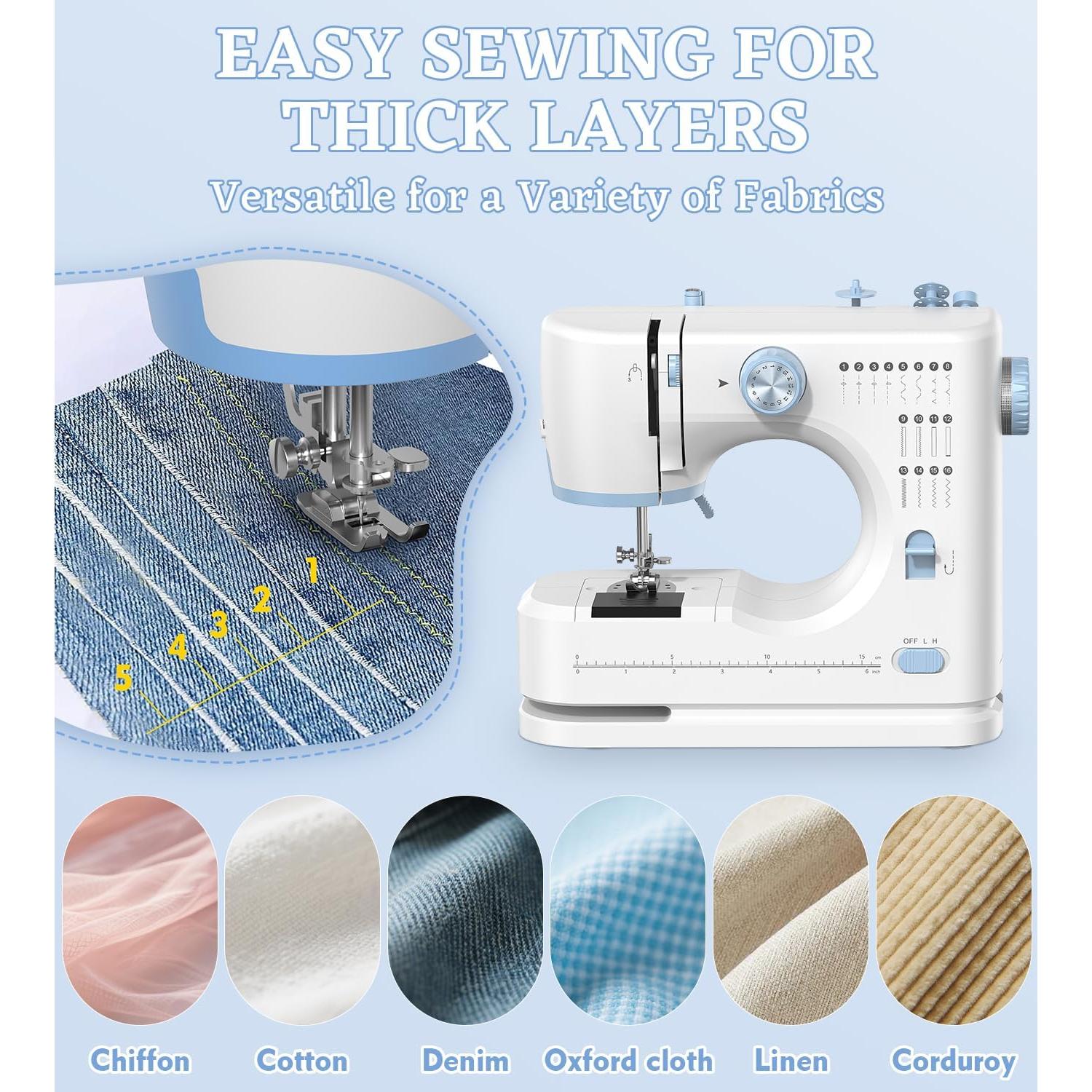 Máquina de Coser SEDNEE FHSM-520 16 Puntos Portátil Azul