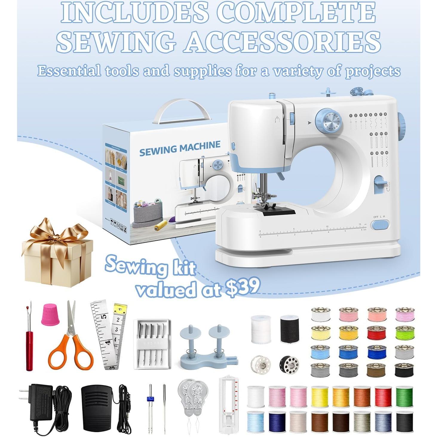 Máquina de Coser SEDNEE FHSM-520 16 Puntos Portátil Azul