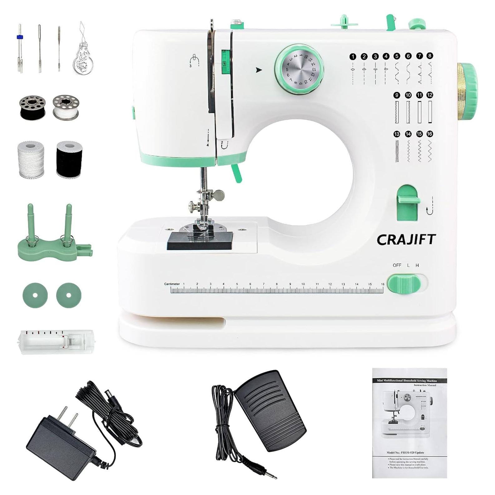 Máquina de Coser Eléctrica CRAFT-0-1 para Principiantes 16 Puntadas