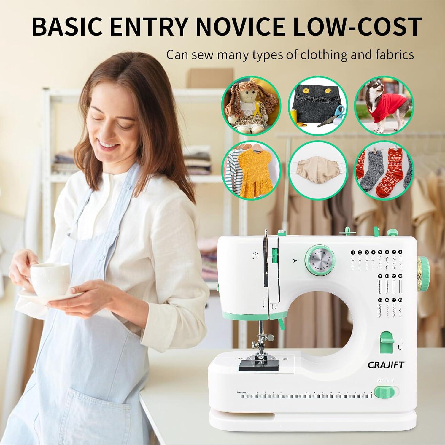 Máquina de Coser Eléctrica CRAFT-0-1 para Principiantes 16 Puntadas