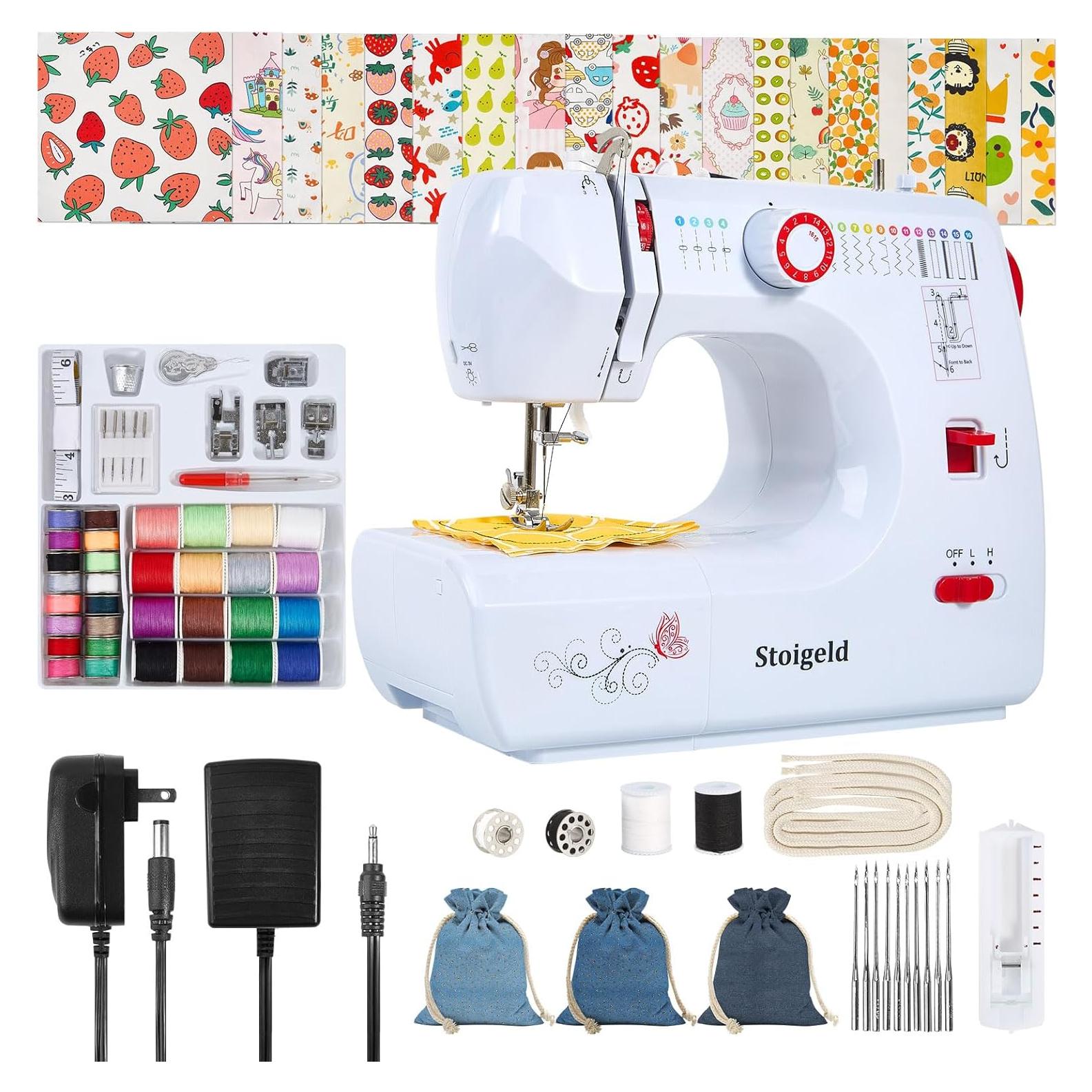 Máquina de Coser Portátil Stoigeld 700 con 16 Puntadas y 42 Accesorios