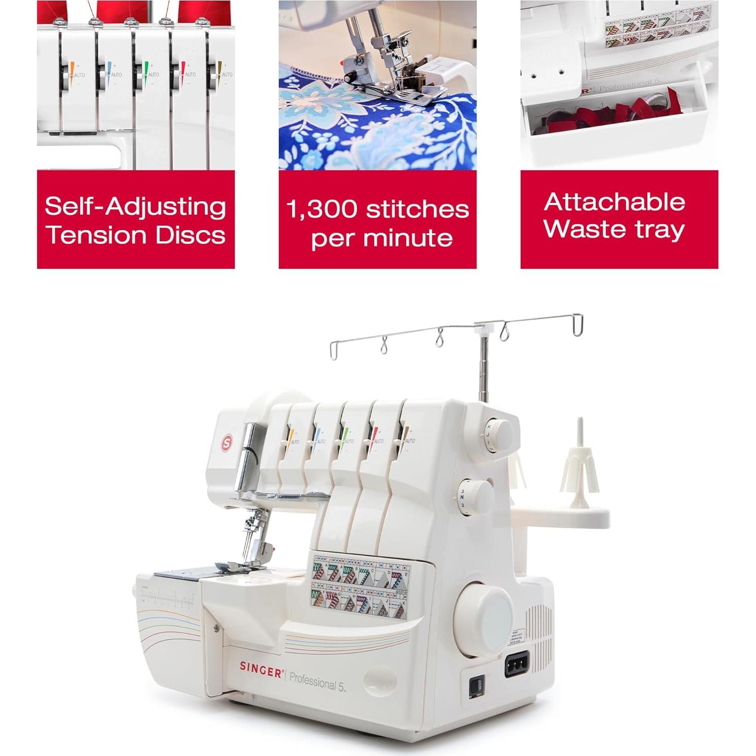 Máquina de Coser Overlock SINGER Professional 14T968DC 1300 PPM