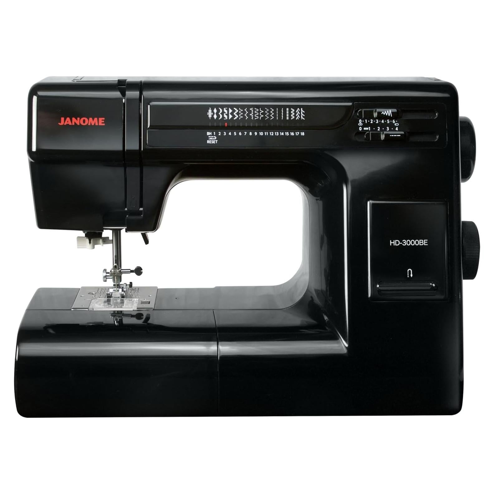 Máquina de Coser Janome HD-3000BE Negra con Kit Acolchado 6 Piezas