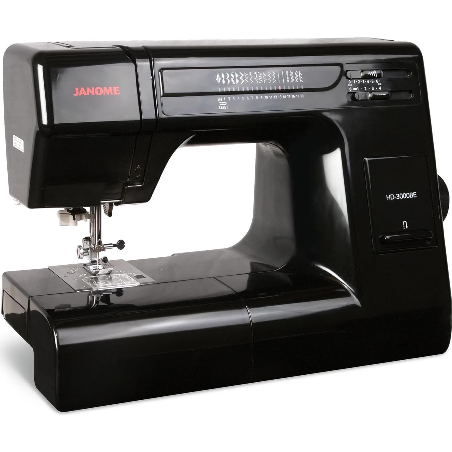 Máquina de Coser Janome HD-3000BE Negra con Kit Acolchado 6 Piezas
