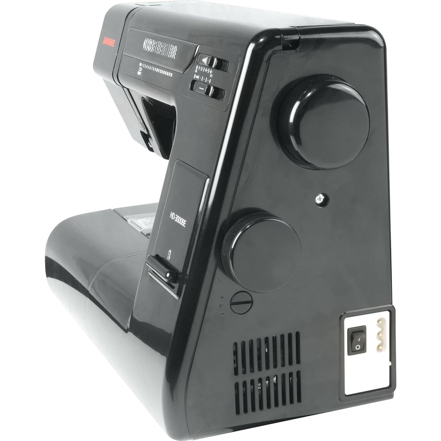 Máquina de Coser Janome HD-3000BE Negra con Kit Acolchado 6 Piezas