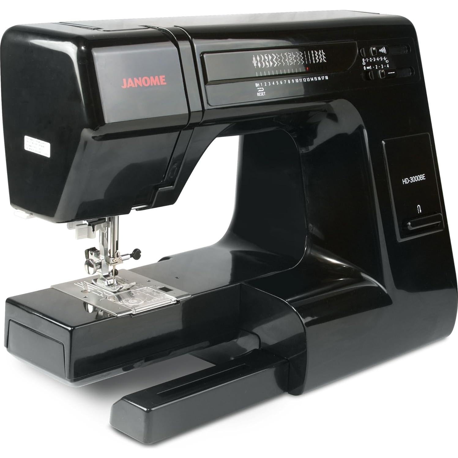 Máquina de Coser Janome HD-3000BE Negra con Kit Acolchado 6 Piezas