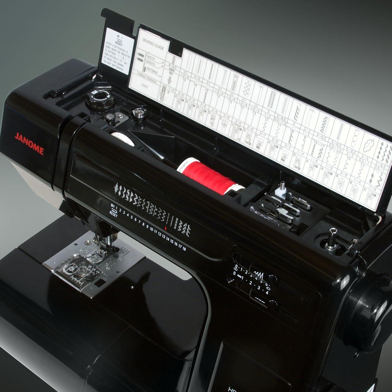 Máquina de Coser Janome HD-3000BE Negra con Kit Acolchado 6 Piezas