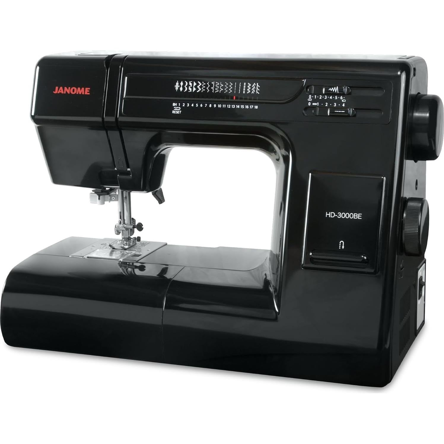 Máquina de Coser Janome HD-3000BE Negra con Kit Acolchado 6 Piezas