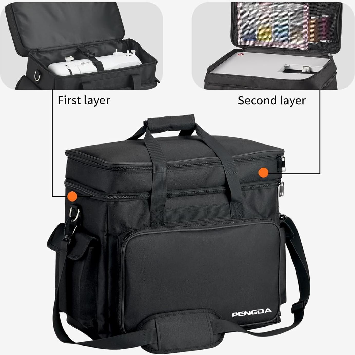 Funda de Máquina de Coser PENGDA 2 Capas con Correa Ajustable