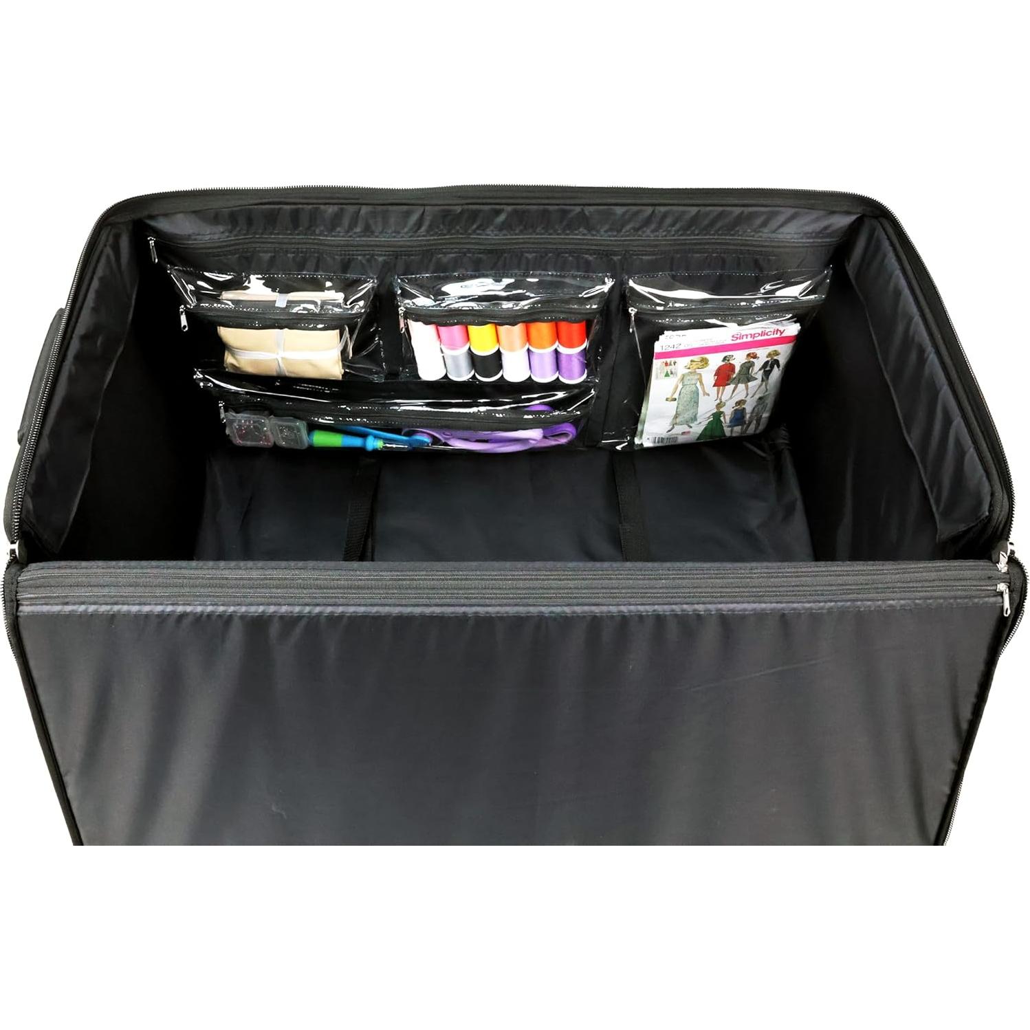 Estuche de Máquina de Coser Todo Mary Jumbo Negro Acolchado