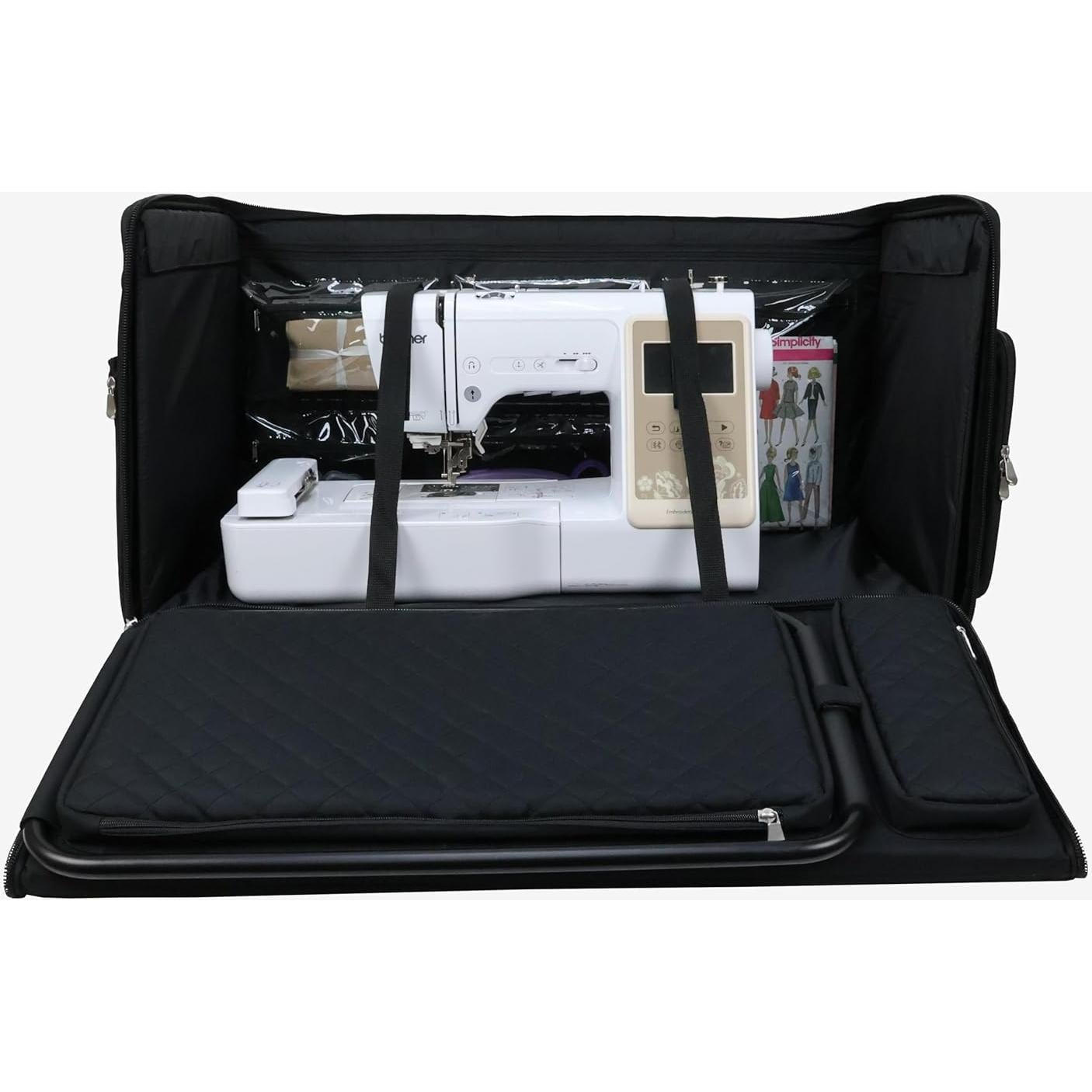 Estuche de Máquina de Coser Todo Mary Jumbo Negro Acolchado