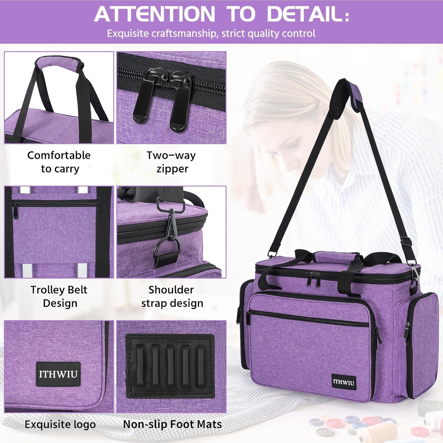 Funda para Máquina de Coser ITHWIU con Bolsillos - Púrpura