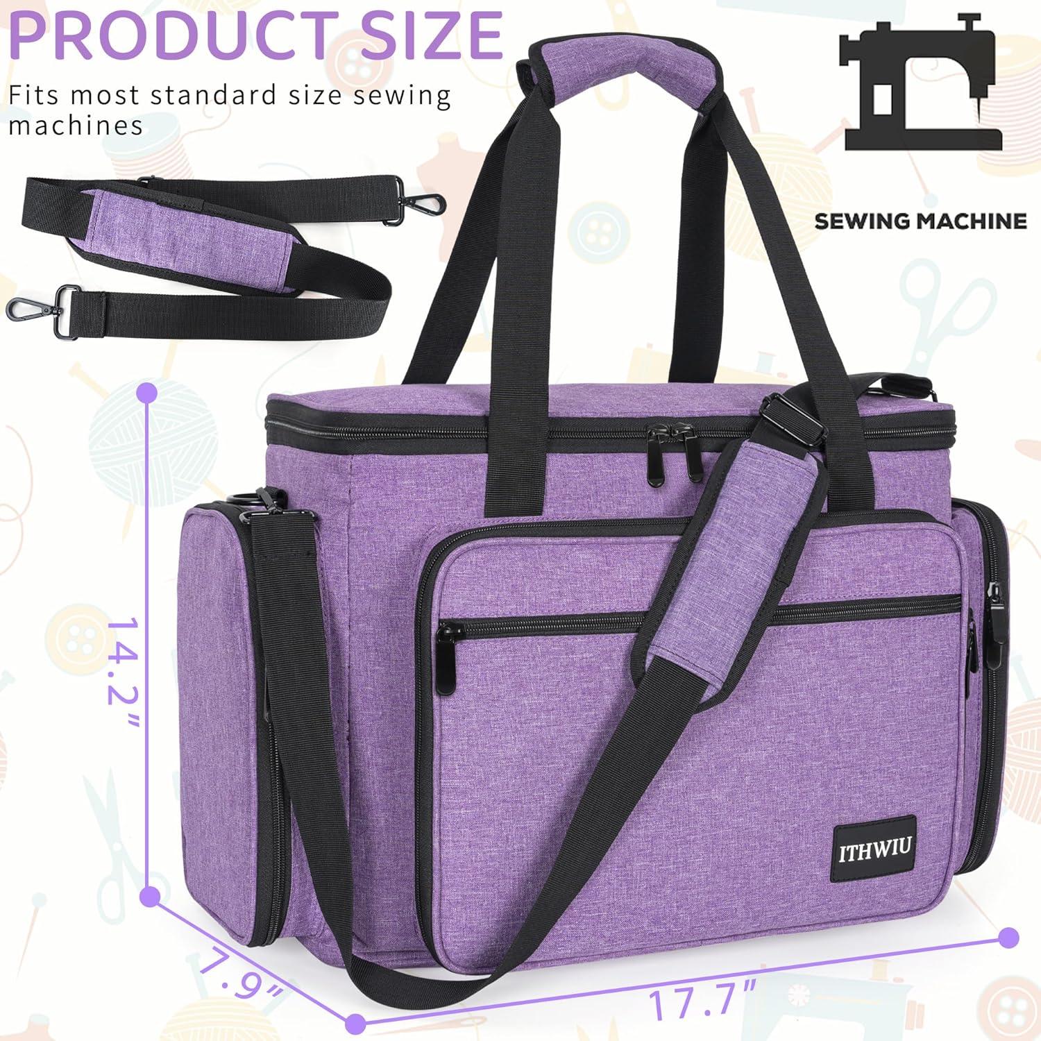 Funda para Máquina de Coser ITHWIU con Bolsillos - Púrpura