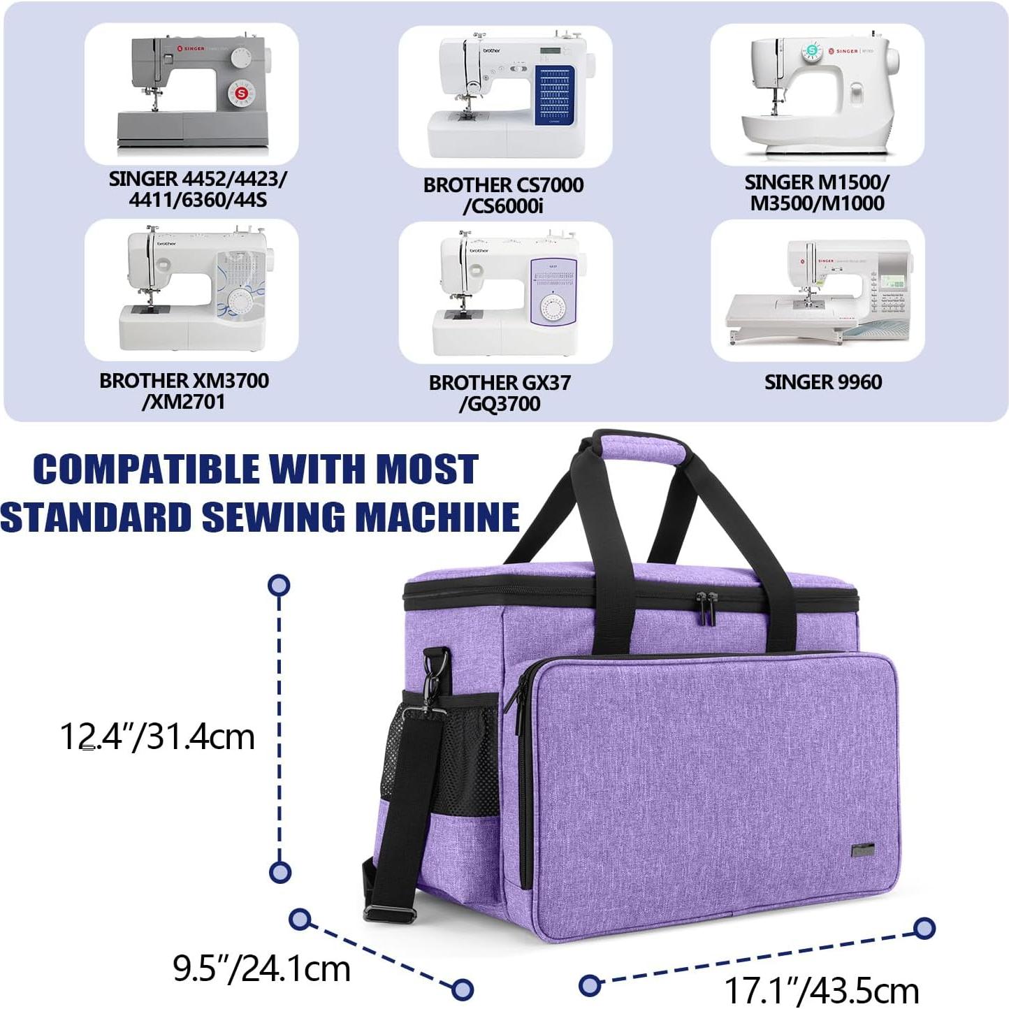 Funda para Máquina de Coser Yarwo Púrpura con Base Reforzada