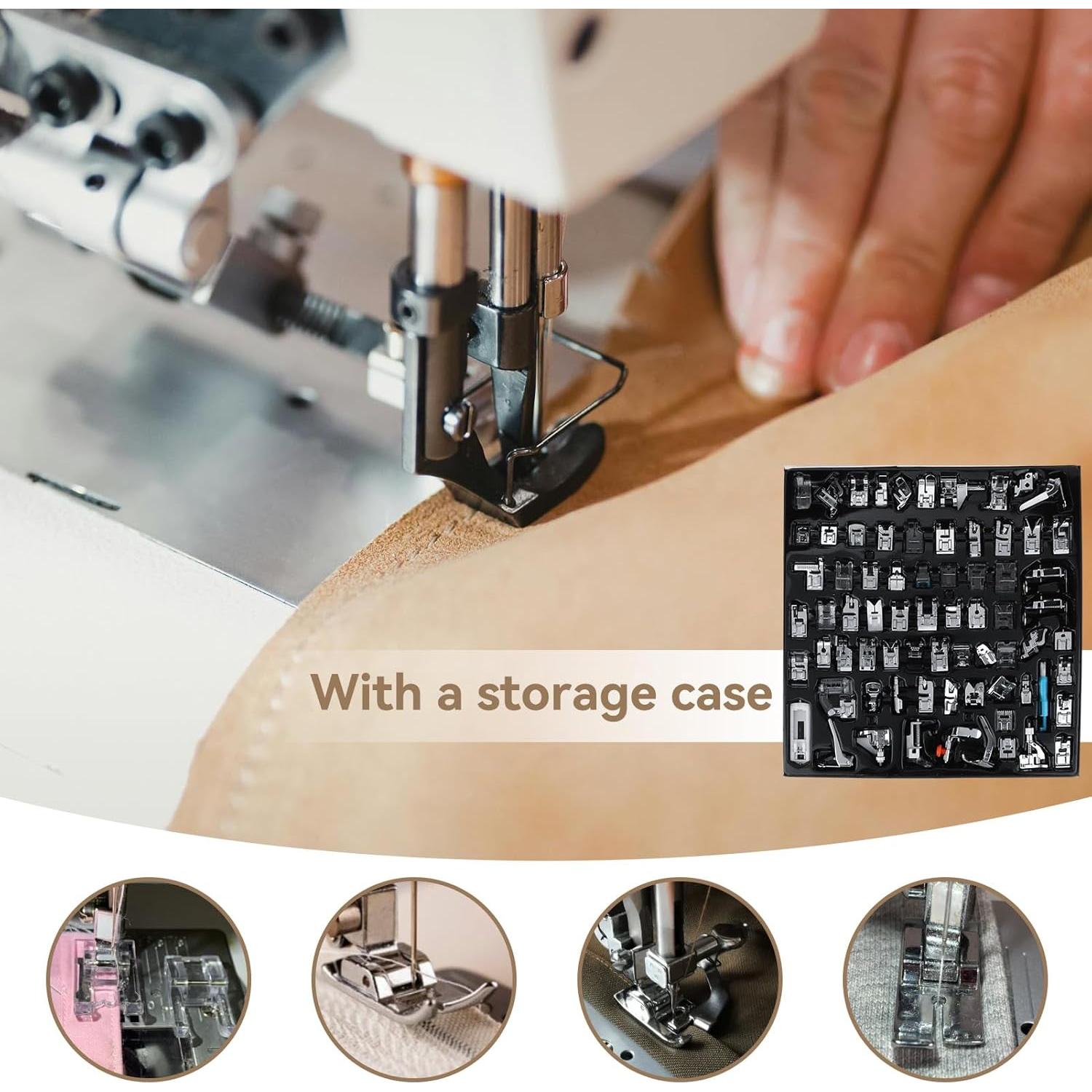 Juego de 72 Piezas de Pies Prensores para Máquinas de Coser
